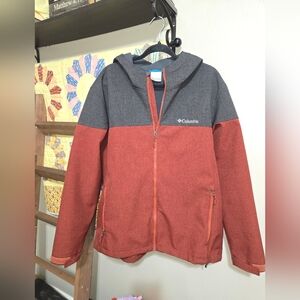 Columbia mens ridge gates jacket orange grey XL